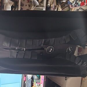 Chicago Designer Barbara Bates Leather Embelished Shaw